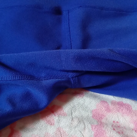 ALO Yoga "Fifth Element" Blue Moto Leggings Medium New - Picture 4 of 6